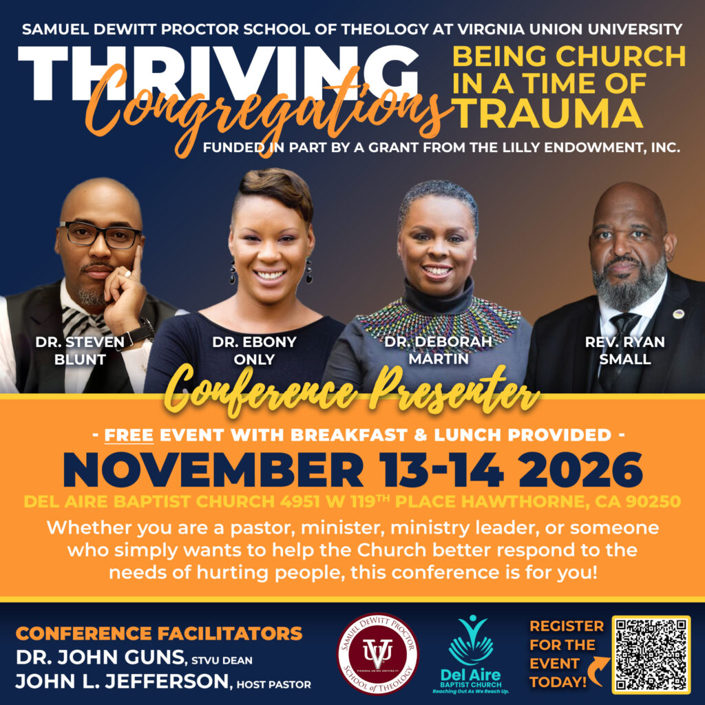 The Thriving Congregations: “Being Church in a Time of Trauma” Conference is coming to Los Angeles! Pastors, ministers, church leaders, and community members are invited to join us for two days of meaningful conversation, practical teaching, and fellowship focused on how the Church can faithfully respond in times of trauma.
